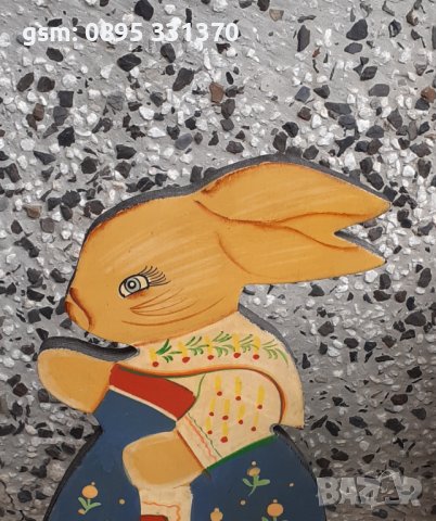 Майка зайка, фигура, рисувана, вносна, снимка 1