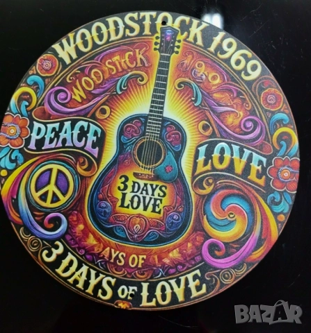 Woodstock 1969-3 Days of Love-кръгла метална табела