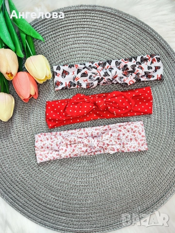 Комплект ленти за глава, снимка 6 - Шноли, диадеми, ленти - 29094892