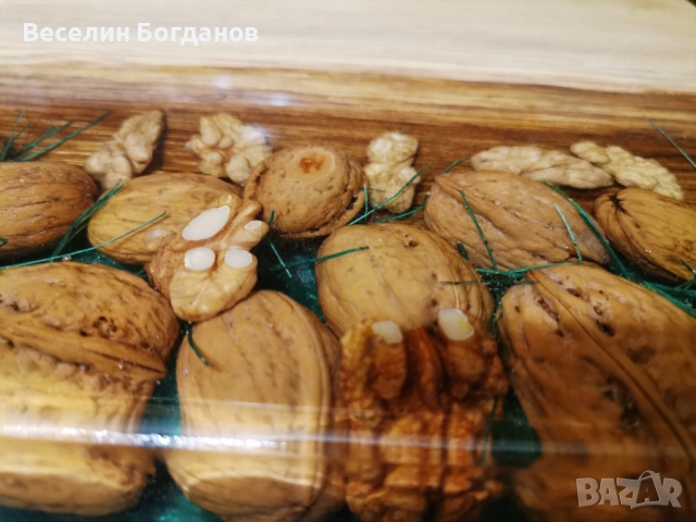 Плато за сервиране и рязане орех и епоксидна смола , снимка 2 - Други - 52809094