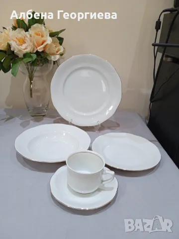 Нов порцеланов сервиз Allegro Gold KORONA- 29 части, снимка 6 - Сервизи - 49433659