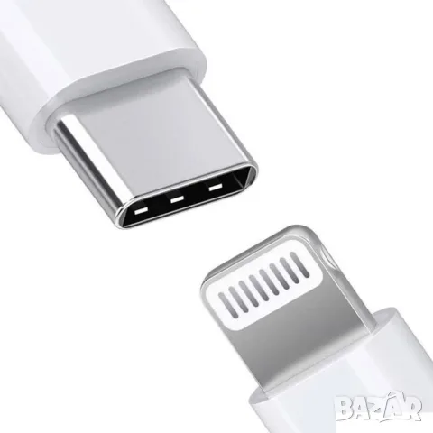 USB-C към Lightning кабел 1 метър до 20W за iPhone и iPad, снимка 2 - USB кабели - 55862963