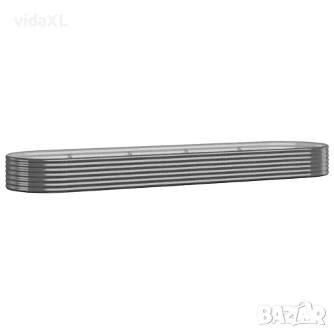 vidaXL Градинска повдигната леха поцинкована стомана антрацит（SKU: 319006）