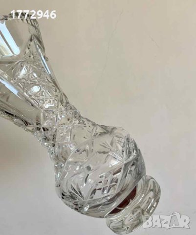 Кристална ваза, гравирана, снимка 2 - Вази - 41386780