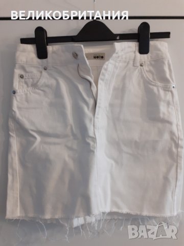 Дамски бели къси дънки на фирма TOPSHOP 