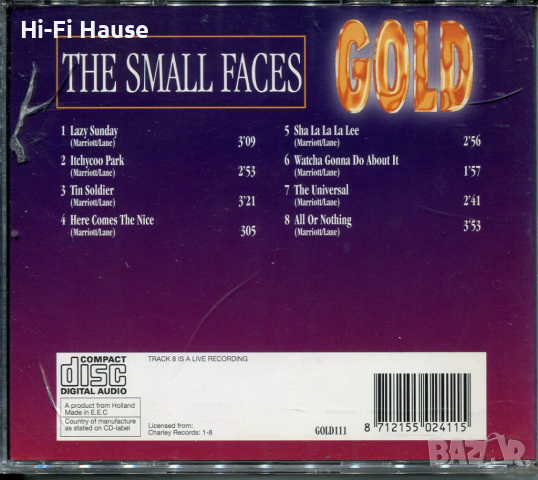 Gold-The Small Faces, снимка 2 - CD дискове - 36222586
