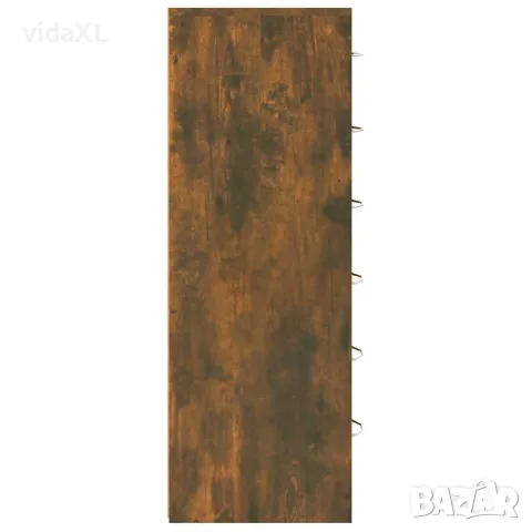 vidaXL Сайдборд 6 чекмеджета опушен дъб 50x34x96 см инженерно дърво, снимка 6 - Бюфети - 56147920