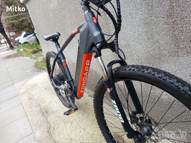 27.5 цола електрически алуминиев велосипед с 21 скорости усилени капли амортисьори предни като нов , снимка 3 - Велосипеди - 53372967