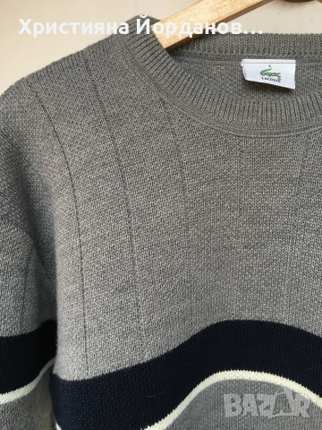 Lacoste , плътен вълнен пуловер, Л, снимка 7 - Пуловери - 53064392