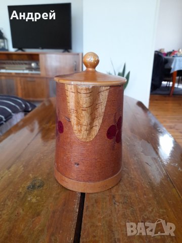 Стара дървена кана, снимка 2 - Други ценни предмети - 40599617