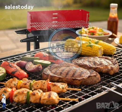 Барбекю за дървени въглища с коленца, 81.5cm, снимка 2 - Други - 50265360