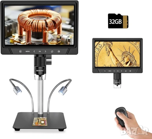 Дигитален Микроскоп с 10.1" HD Екран и 1200x Увеличение - BEBANG