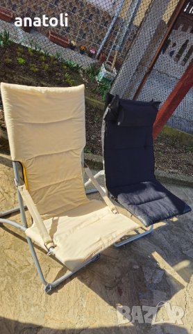 черен сгъваеми стола Relax от германия , снимка 2 - Столове - 44494496