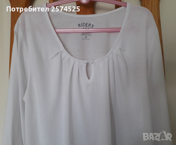 Riders by Lee американска бяла блуза, L, снимка 2 - Блузи с дълъг ръкав и пуловери - 44804061