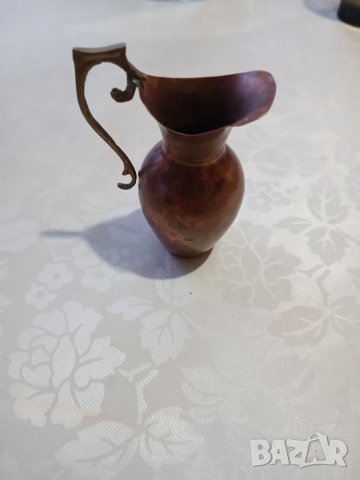 Стара ръчно изработена медна каничка, снимка 3 - Антикварни и старинни предмети - 39553890