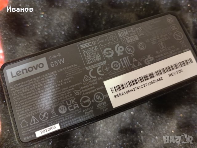  Lenovo Ac-adapter 65 Watt SA10M42747, снимка 2 - Части за лаптопи - 39339582