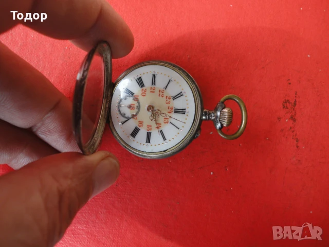 Невероятен сребърен джобен часовник , снимка 2 - Джобни - 50459314