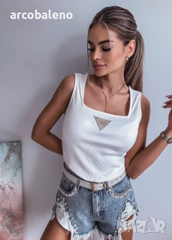 Дамско раирано памучно боди със златиста кръпка  AVA, 2цвята , снимка 5 - Корсети, бюстиета, топове - 50662795