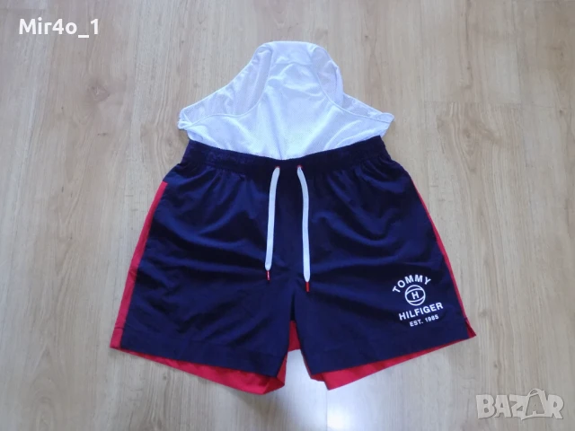 нови къси панталони tommy hilfiger шорти гащета бански плажни екип оригинални мъжки L, снимка 5 - Спортни дрехи, екипи - 51325817