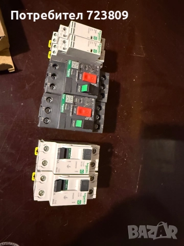 Термомагнитна моторна защита,дефектотокова защита Schneider