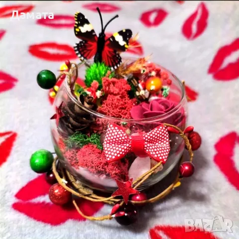 Малки бурканчета и кашпички с естествен скандинавски мъх, снимка 9 - Декорация за дома - 42136476