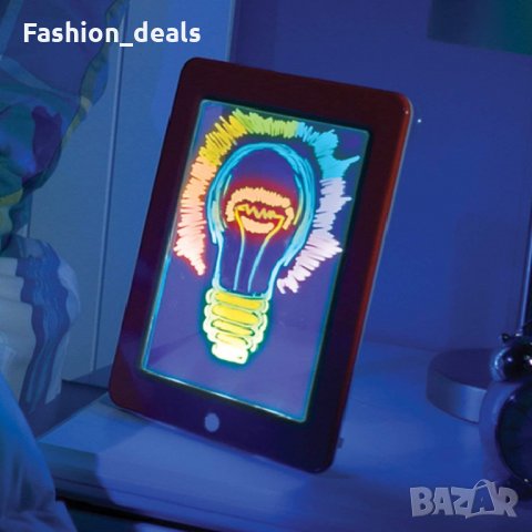 Нова Светеща дъска Таблет за рисуване + химикалки и шаблони за деца 3+, снимка 4 - Образователни игри - 35980989