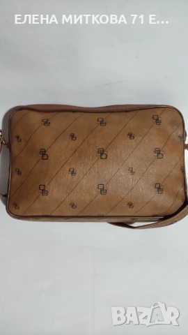 Кожена дамска чанта от Ashley Brooke в кафяв цвят, снимка 5 - Чанти - 52314150