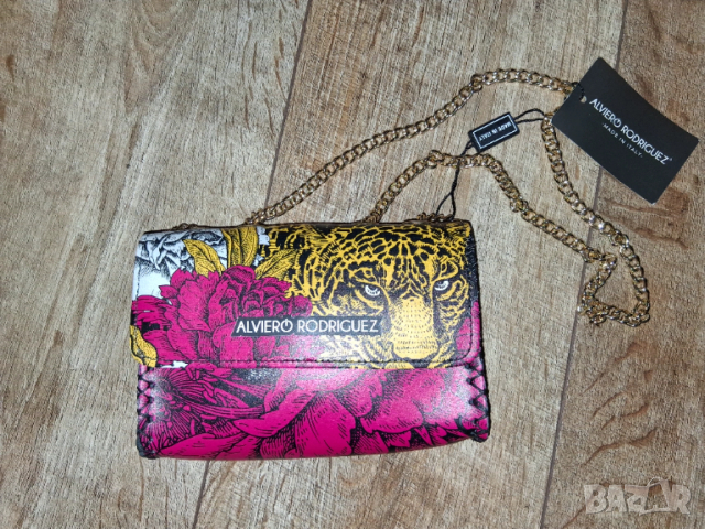 дамска чанта Alviero Rodriguez Borsa Madame Floral Leopard, снимка 14 - Чанти - 53716050