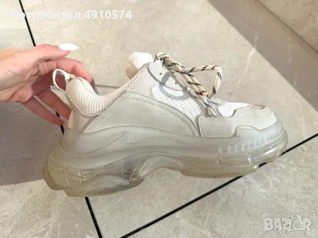 Balenciaga Triple S White, снимка 4 - Маратонки - 55741064