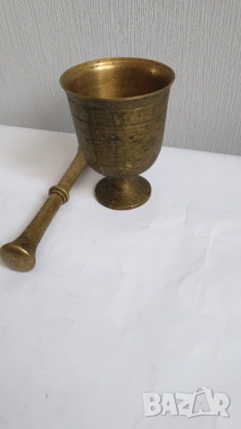 Старинно бронзово хаванче с чукало, снимка 7 - Антикварни и старинни предмети - 53696118