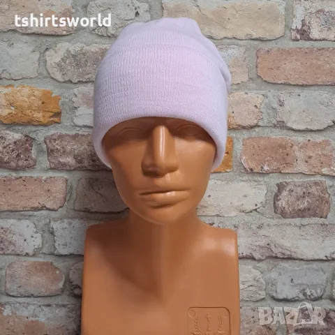 Нова зимна дамска/детска шапка в светлорозов цвят, снимка 3 - Шапки - 47663852