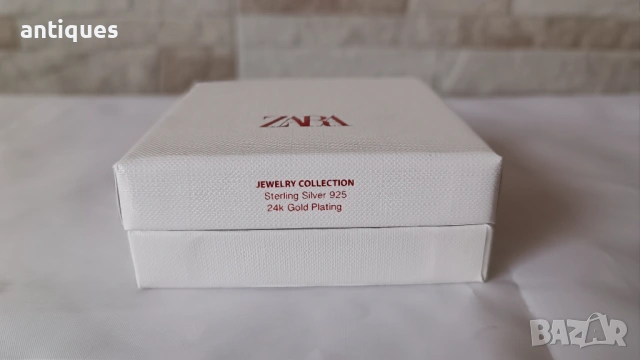 Сребърно колие с 24к позлата - ZARA - Made in Spain, снимка 8 - Колиета, медальони, синджири - 53266089