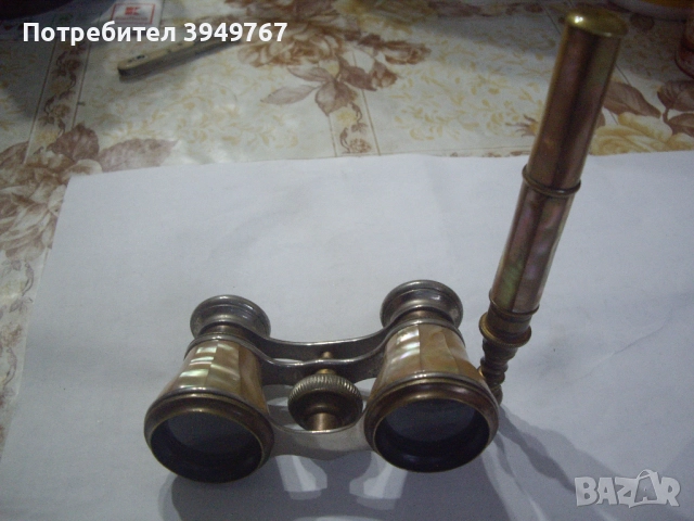 Стар театрален бинокъл със седеф., снимка 4 - Антикварни и старинни предмети - 52124261