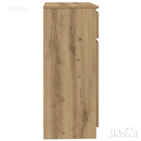 vidaXL Бюфет с чекмеджета, дъб артизан, 71x35x84 см, инженерно дърво, снимка 7 - Бюфети - 56148256