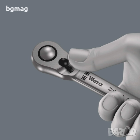 WERA Zyklop 8004 A тресчотка 1/4", 72 зъба,изцяло метална, снимка 5 - Гедорета - 51897457