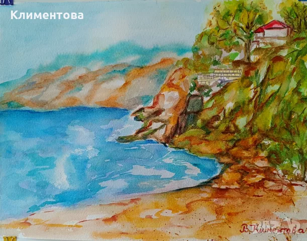 Картина "Къща на брега", снимка 2 - Картини - 56322466