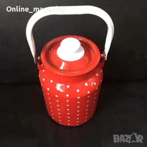 Емайлиран съд за съхранение на течности, снимка 1