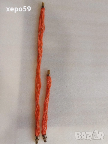 Прекрасно коралово колие и гривна със закопчаване от сребро и 84 златни топчета, снимка 9 - Колиета, медальони, синджири - 53840386