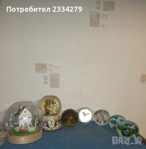 Стари преспапие, ръчно изработени в различни години и майстори., снимка 2 - Антикварни и старинни предмети - 55773863