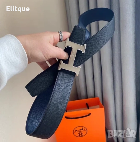 колани от естествена кожа в кутия hermes 