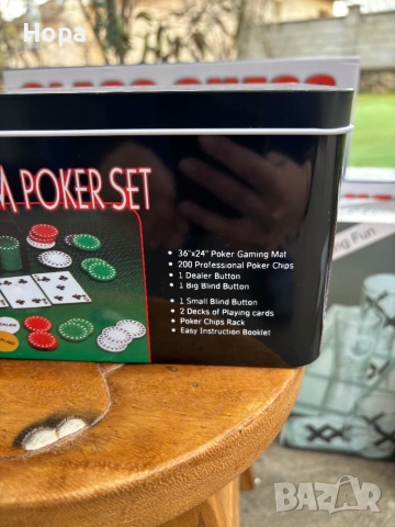 Покер комплект в метална кутия, снимка 3 - Други игри - 53844201