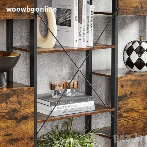 Двойна етажерка - кафяв рустик, снимка 5 - Етажерки - 51187599