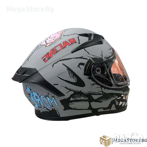 Каска за мотор 108 - размер M - Matt Grey 2, снимка 4 - Аксесоари и консумативи - 50576693