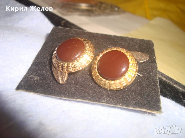 СТАРИ ПОЗЛАТЕНИ РЕТРО ВИНТИДЖ АРИСТОКРАТИЧНИ ДАМСКИ БРОНЗОВИ БУТОНЕЛИ с КАТАЛИН 14362, снимка 6 - Антикварни и старинни предмети - 35996913