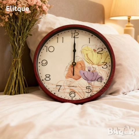 Стенен часовник Ø 25 см – стилен подарък за дом, уют и организация, снимка 4 - Други стоки за дома - 52629586