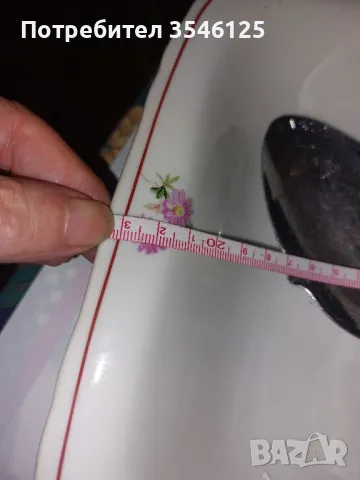 Квадратна салатиера + мерителна лъжица с улей, снимка 1