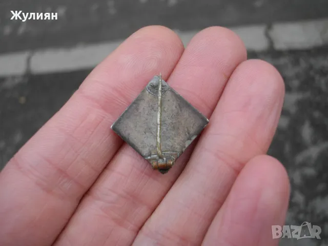 СТАРА СРЕБЪРЕНА БРОШКА АНГЕЛЧЕ ЕМАЙЛ , снимка 5 - Антикварни и старинни предмети - 48249601