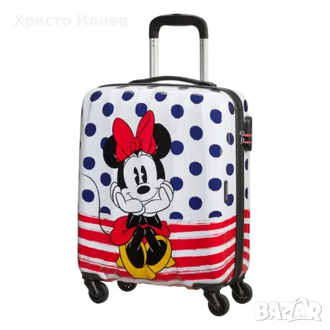 Твърд куфар Спинер American Tourister на 4 колела Disney 55 см ръчен багаж Minnie Mouse, снимка 2 - Куфари - 50313806