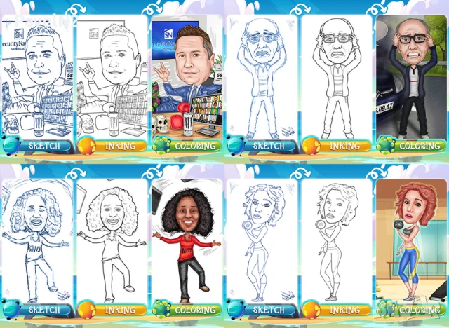 Карикатури по поръчка, снимка 4 - Картини - 50626562