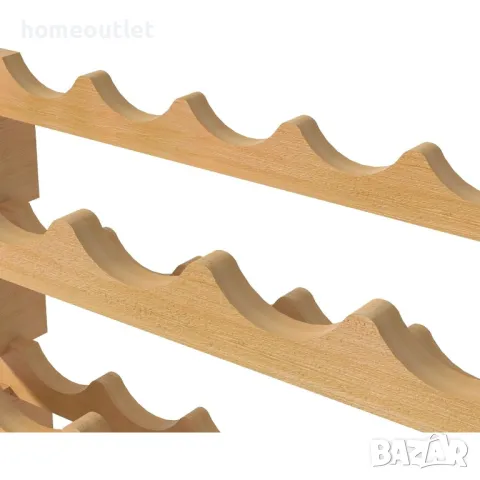 ПРОМОЦИЯ Стойка за вино от естествена дървесина ( 48 бутилки ) 10BFLCBY-WS6848M, снимка 7 - Етажерки - 49739055